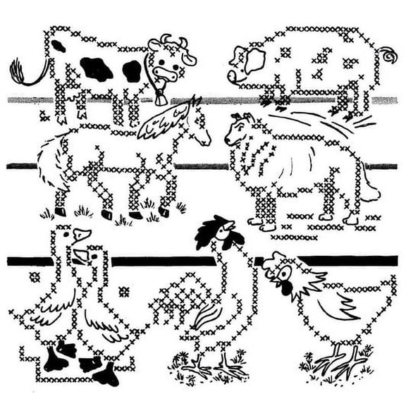 Aunt Martha's #3906 Farmyard Animals