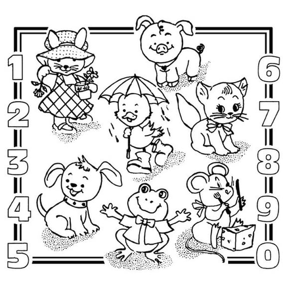 Aunt Martha's #3927 Kid's Number Sampler