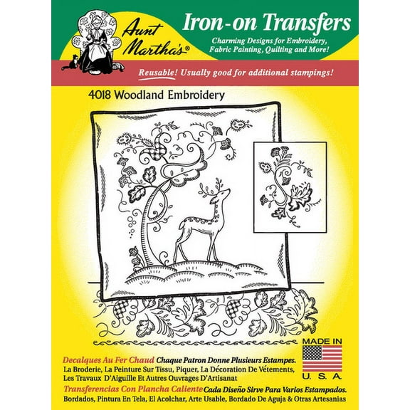 Aunt Martha's #4018 Woodland Embroidery