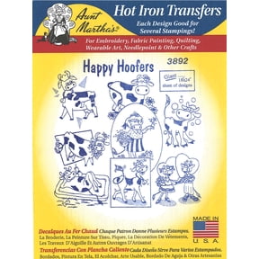 Aunt Martha's Happy Hoofers 3892 iron on embroidery pattern