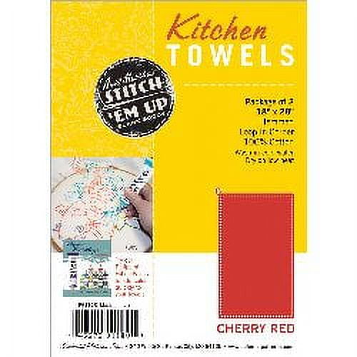 Aunt Martha's Hemmed Color Dyed Kitchen Towels 18"X28" 2/Pkg-Avocado Green