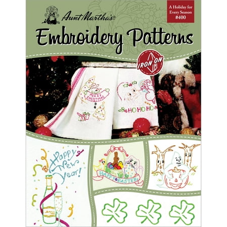 Aunt Martha's Iron-On Transfer Book-A Holiday For Every Season