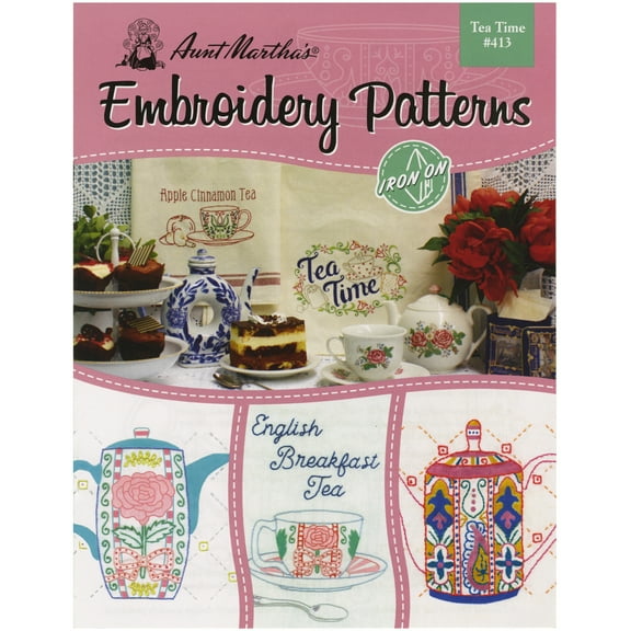 Aunt Martha's Iron-On Transfer Book-Tea Time