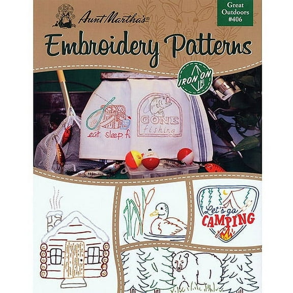Aunt Martha's Iron-On Transfer Book-The Great Outdoors