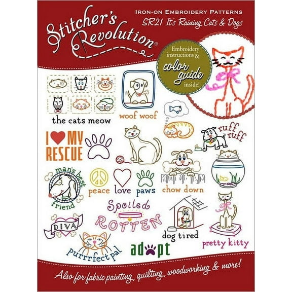 Aunt Martha's SR21 Stitcher's Revolution It's Raining Cats & Dogs