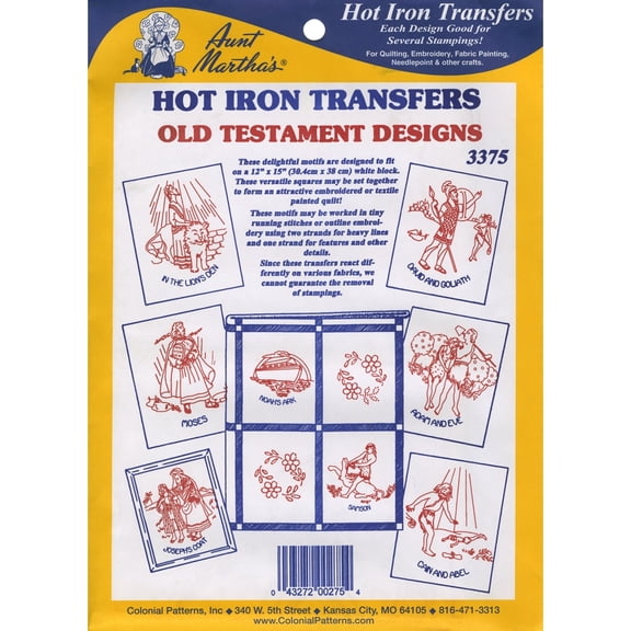 Aunt Martha's Transfer Pattern
