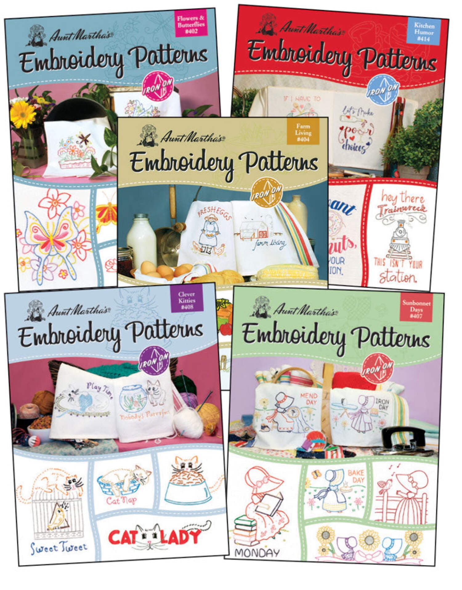 Aunt Martha's Transfer Patterns Book Set - Walmart.com