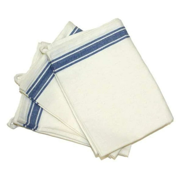 Aunt Martha's Stitch 'Em Up Retro Stripe Towels 18"X28" 3/Pk-Blue Stripe