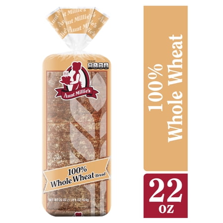 Aunt Millie's 100% Whole Wheat Bread Loaf, 22 oz