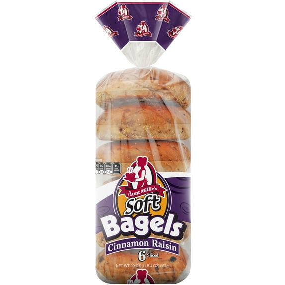 Aunt Millie's Bagels, Cinnamon Raisin, 6 Ct., 20 oz.