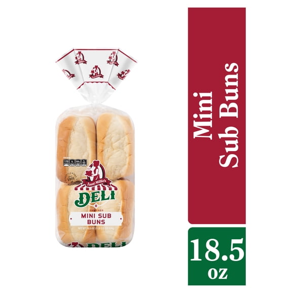 Aunt Millie's Deli Mini Sub Buns, 8 Count, 18.5 oz