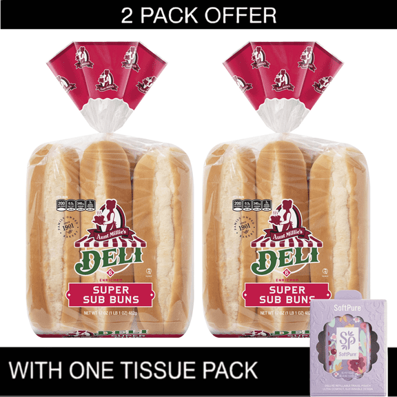 Aunt Millie's Deli Super Sub Buns 17 oz
