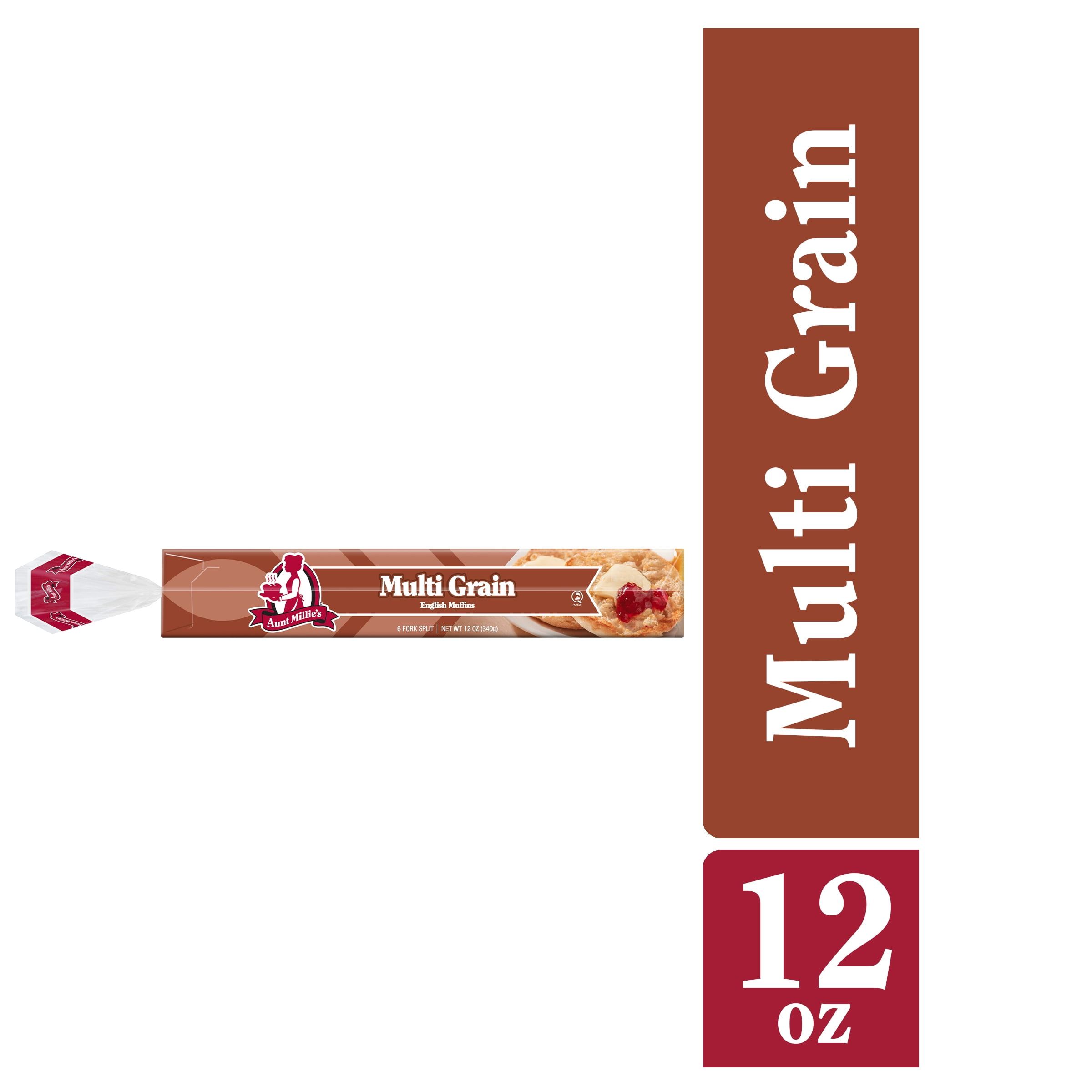 Aunt Millie's English Muffins, Multi Grain, 6 Count, 12 oz.