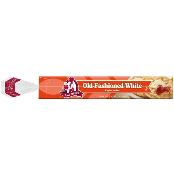 Aunt Millie's English Muffins, Old-Fashioned White, 6 Ct., 12 oz.