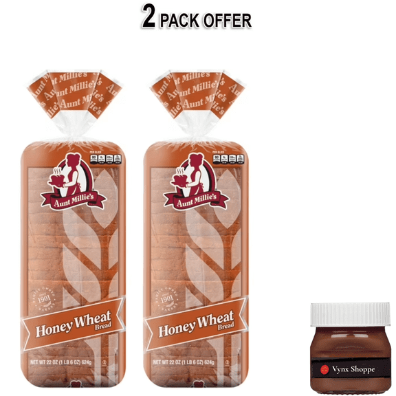 Aunt Millie's Honey Wheat Bread Loaf, 22 oz, 20 ct