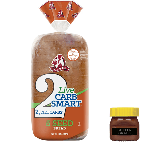 Aunt Millie's Live Carb Smart 5 Seed Bread, 14 oz.