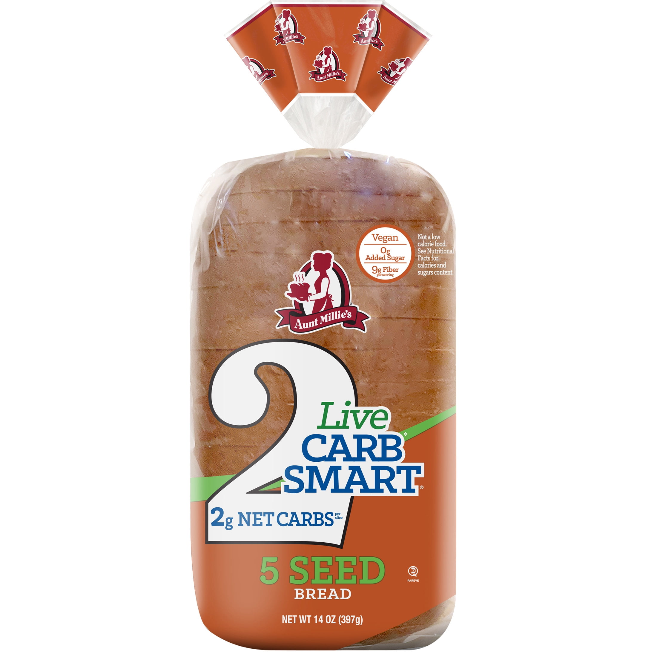 Aunt Millie's Live Carb Smart 5 Seed Bread, 14 oz.