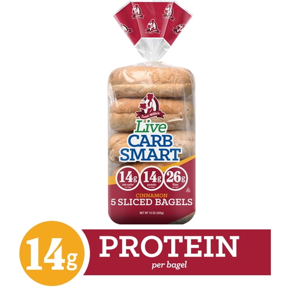 Aunt Millie's Live Carb Smart Cinnamon Bagel