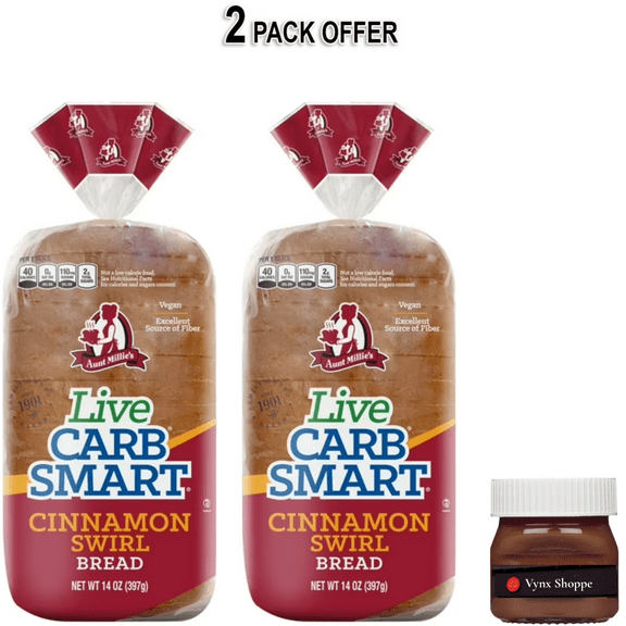 Aunt Millie's Live Carb Smart Cinnamon Breakfast Bread 14oz