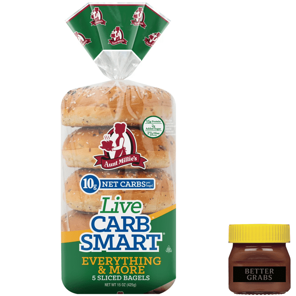 Aunt Millie's Live Carb Smart Everything Bagel