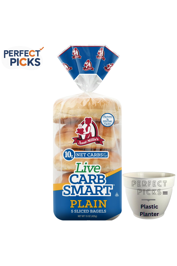 Live Carb Smart Plain Bagel, 5 Ct., 15 oz