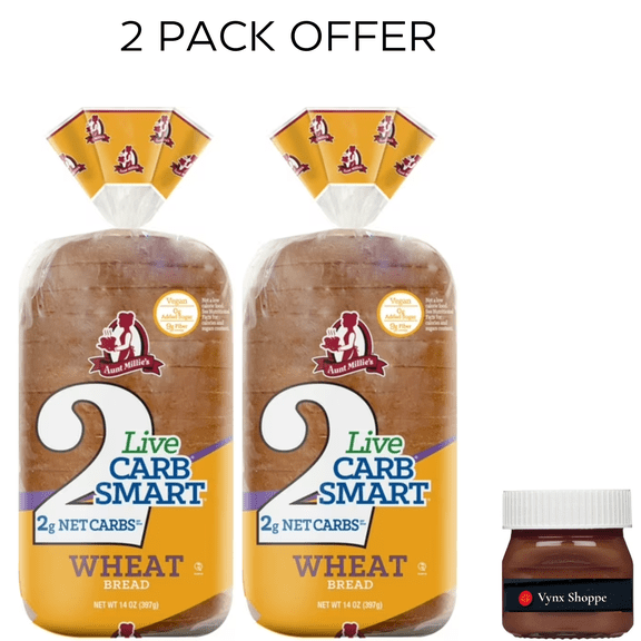 Aunt Millie's Live Carb Smart Wheat Bread Loaf, 14 oz, 14 ct