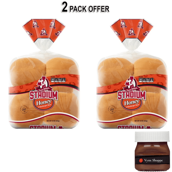 Aunt Millie's Stadium Honey Hamburger Buns, 8 Count, 15 oz