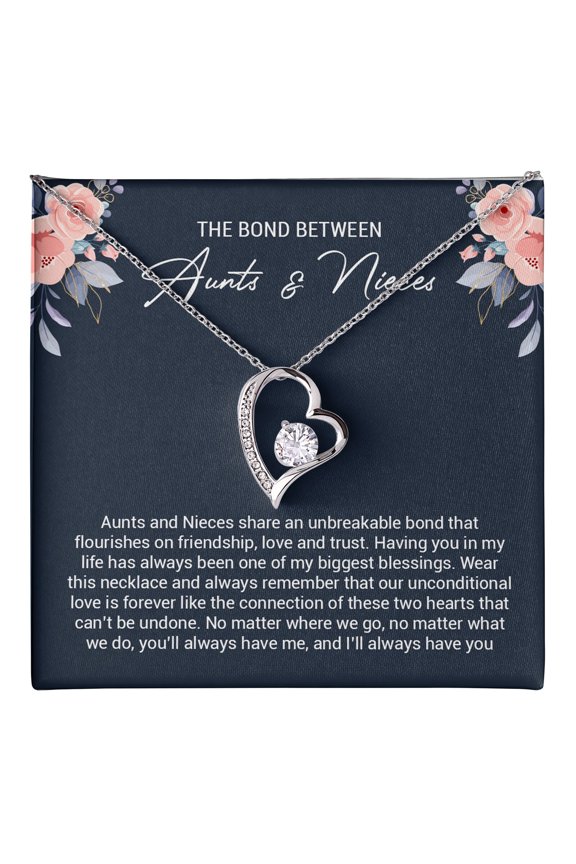 Aunt Niece Aunt Necklace For Niece Special Necklace, A Meaningful Necklace Perfect For Anniversaries, Birthdays, Valentine V6936, Gold Forever Love Necklace