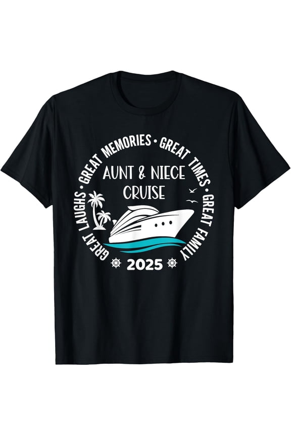 Aunt Niece Cruise Trip 2025 Summer Vacation Matching Family T-Shirt Unisex S-5XL Hot Trending Shirt, Vintage Birthday Gift