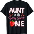 thumbnail image 1 of Aunt Of The Berry Sweet One Strawberry First Birthday T-Shirt, 1 of 4