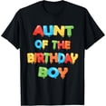 thumbnail image 1 of Aunt Of The Birthday Boy Balloon Boys Party T-Shirt men and women can wear, black, white, gifts, 1 of 4