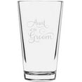 thumbnail image 1 of Aunt Of The Groom Samantha Font Wedding Party Themed 16oz libbey pint glass, 1 of 1
