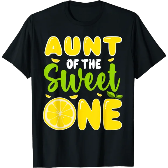 Aunt Of The Sweet One Lemon Themed Bday Matching Family T-Shirt