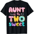 thumbnail image 1 of Aunt Of The Two Sweet Donut Birthday Family Theme Girl T-Shirt, 1 of 3
