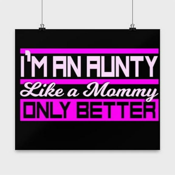 Aunt Quote Design - Family Wall Art - 13x13 Poster Print - Home Decor