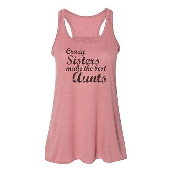 "Aunt Racerback, Auntie Tank Top, Crazy Sisters Make The Best Aunts, Aunt Baby Announcement, Aunt Baby Reveal, Auntie Tee, Sublimation T, Mauve Marble, MEDIUM"