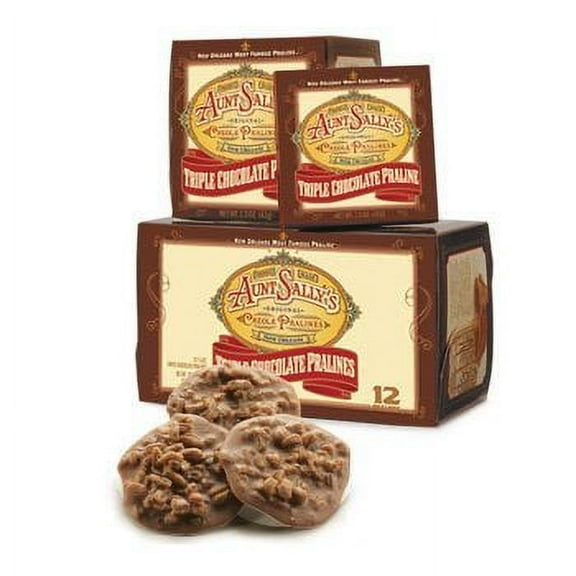 Aunt Sally's Triple Chocolate Pralines Box of 6