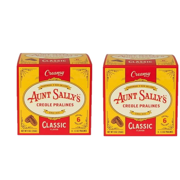 Aunt Sally's Creamy Classic Pralines 6 Count Box (2 Pack)