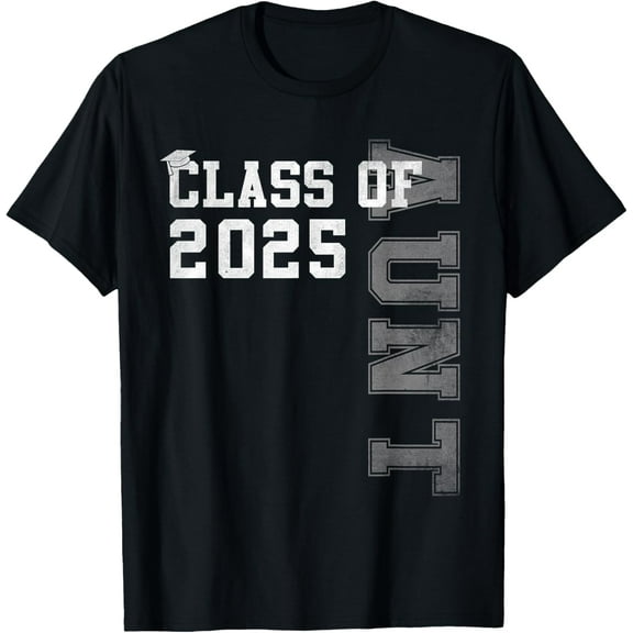 Aunt Senior 2025 Proud Auntie Of A Class Of 2025 Graduation T-Shirt