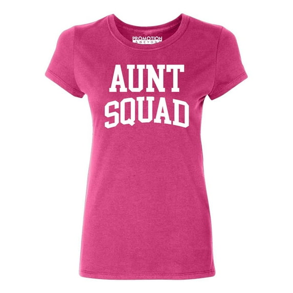 Aunt Squad Birthday Pregnancy Mother's Day Gift Women's T-shirt, XL, Cyber Pink