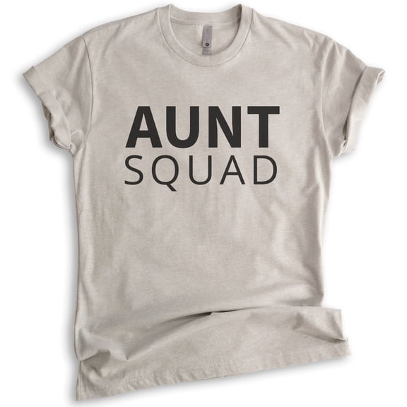 Aunt Squad Shirt, Unisex Women's Shirt, Aunt Shirt, Funny Shirt, Cute Aunt Gift, Gift For Auntie, Light Silk Gray, Small