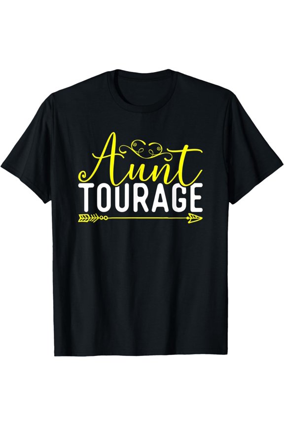 Aunt Tourage Auntourage Entourage Funny Soon To Be Auntie T-Shirt