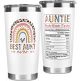 thumbnail image 1 of Aunt Tumbler 20oz Best Aunt Ever Cup Gift Stainless Steel Insulated Tumblers Coffee Travel Mug Auntie Cup Aunts Gift for Birthday Christmas, 1 of 6