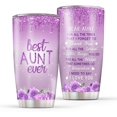 thumbnail image 1 of Aunt Tumbler Best Aunt Ever Gifts for Women‘s Day Birthday Christmas Mother''s Day Valentine''s Day Travel Mug Stainless Steel Tumbler 20 Oz, 1 of 6