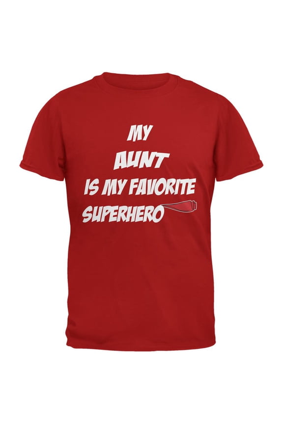 Aunt is My Superhero Red Adult T-Shirt - X-Large