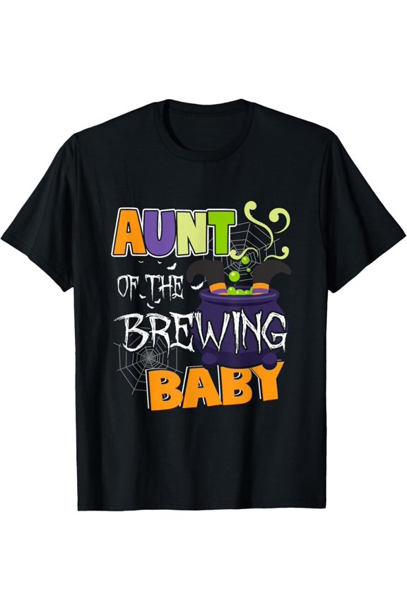Aunt of Halloween Theme Baby Shower Witch Shirt
