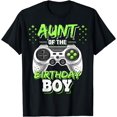 thumbnail image 1 of Aunt of the Birthday Boy Matching Video Game Birthday Gift T-Shirt, 1 of 4