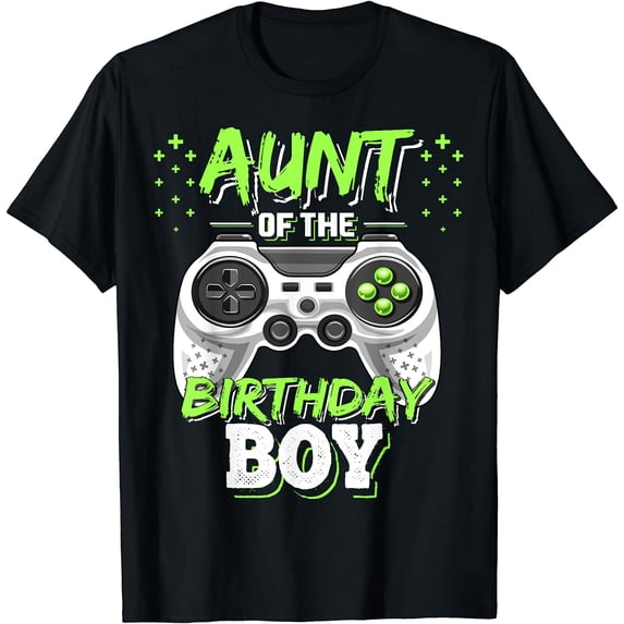 Aunt of the Birthday Boy Matching Video Game Birthday Gift T-Shirt