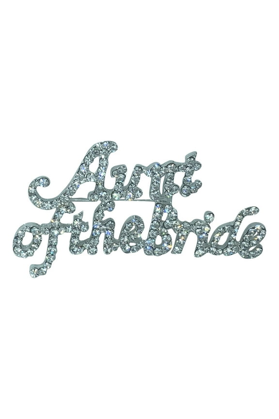 Aunt of the Bride Pin/Brooch in Silver