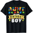 thumbnail image 1 of Aunt of the birthday boy Building Blocks Master builder T-Shirt, 1 of 5